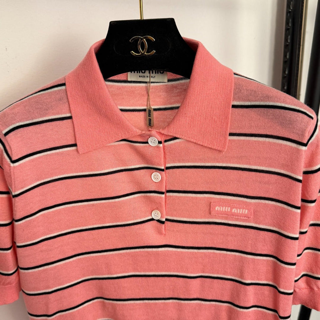 MIUMIU 26S KNIT POLO SHIRT 1005