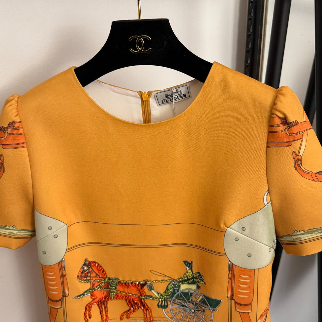 HERMES 26S SHORT SLEEVED DRESS 527