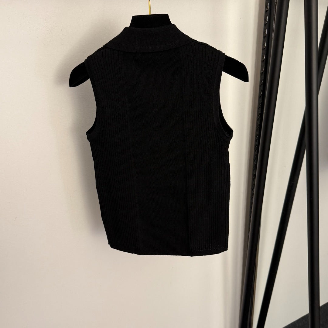 MIUMIU 26S SLEEVELESS POLO SHIRT 1000