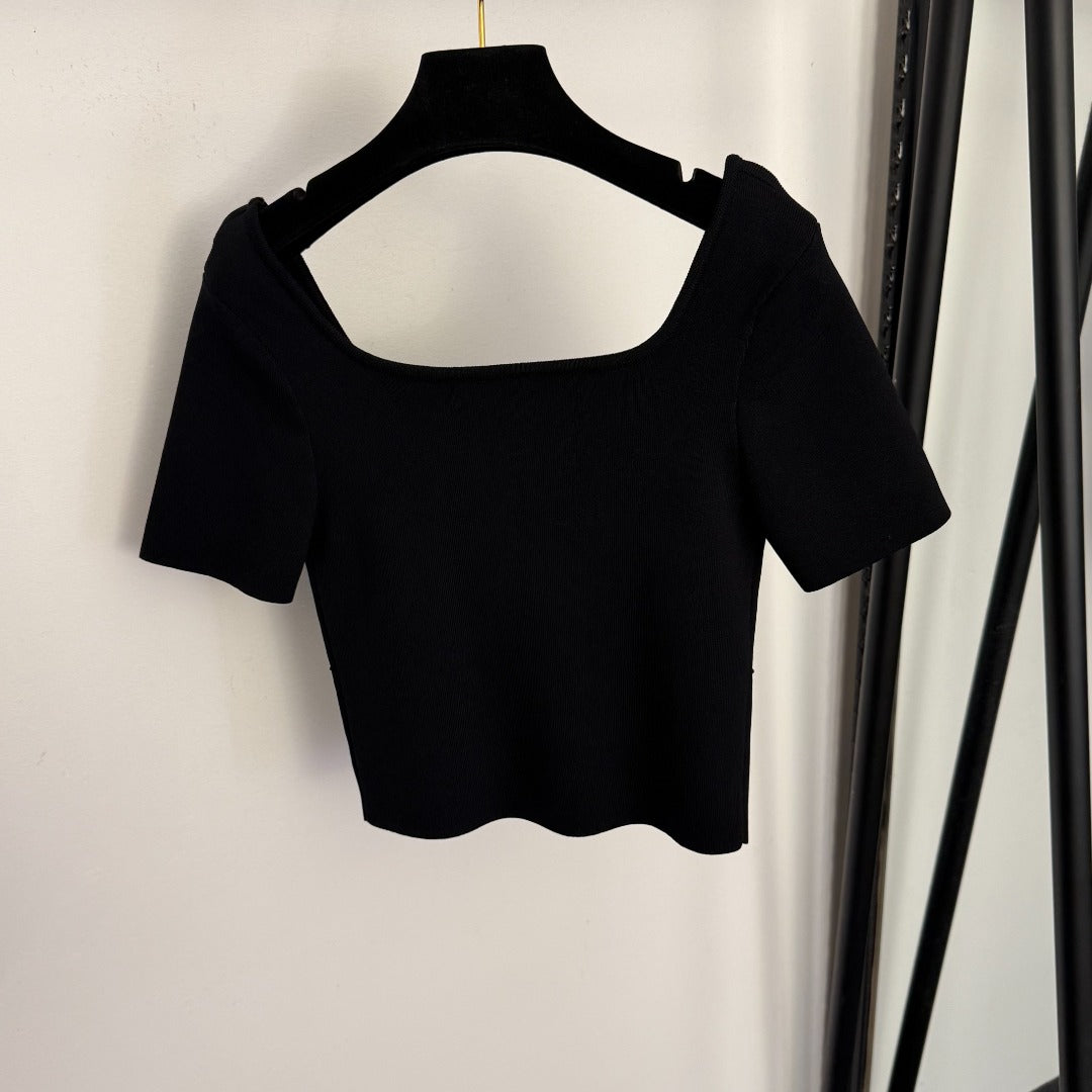 CHANEL 26S SHORT-SLEEVE SWEATER 996