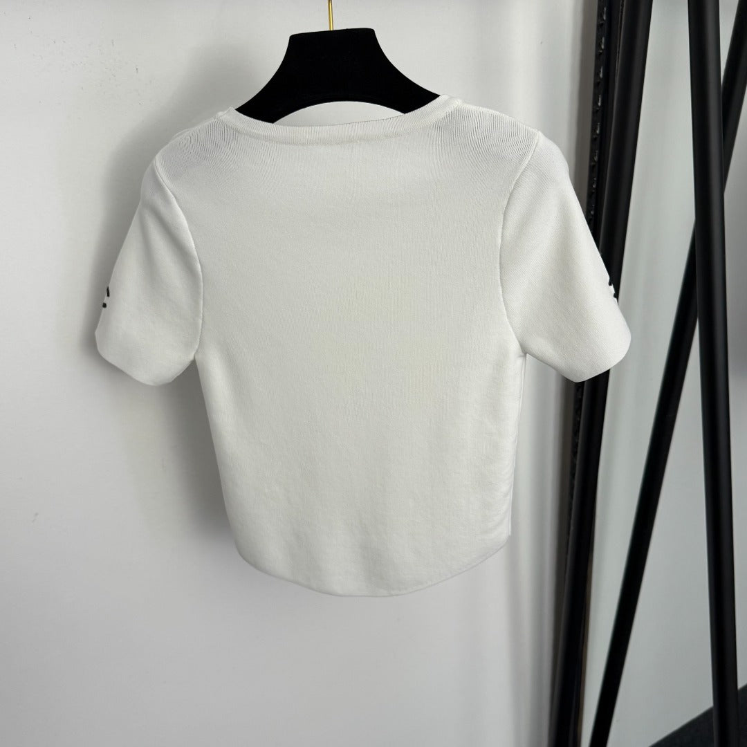 CHANEL 26S SHORT-SLEEVE SWEATER 991