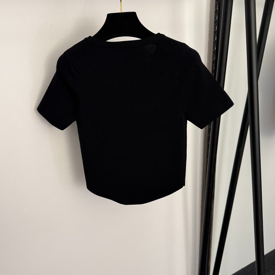 CHANEL 26S SHORT-SLEEVE SWEATER 990
