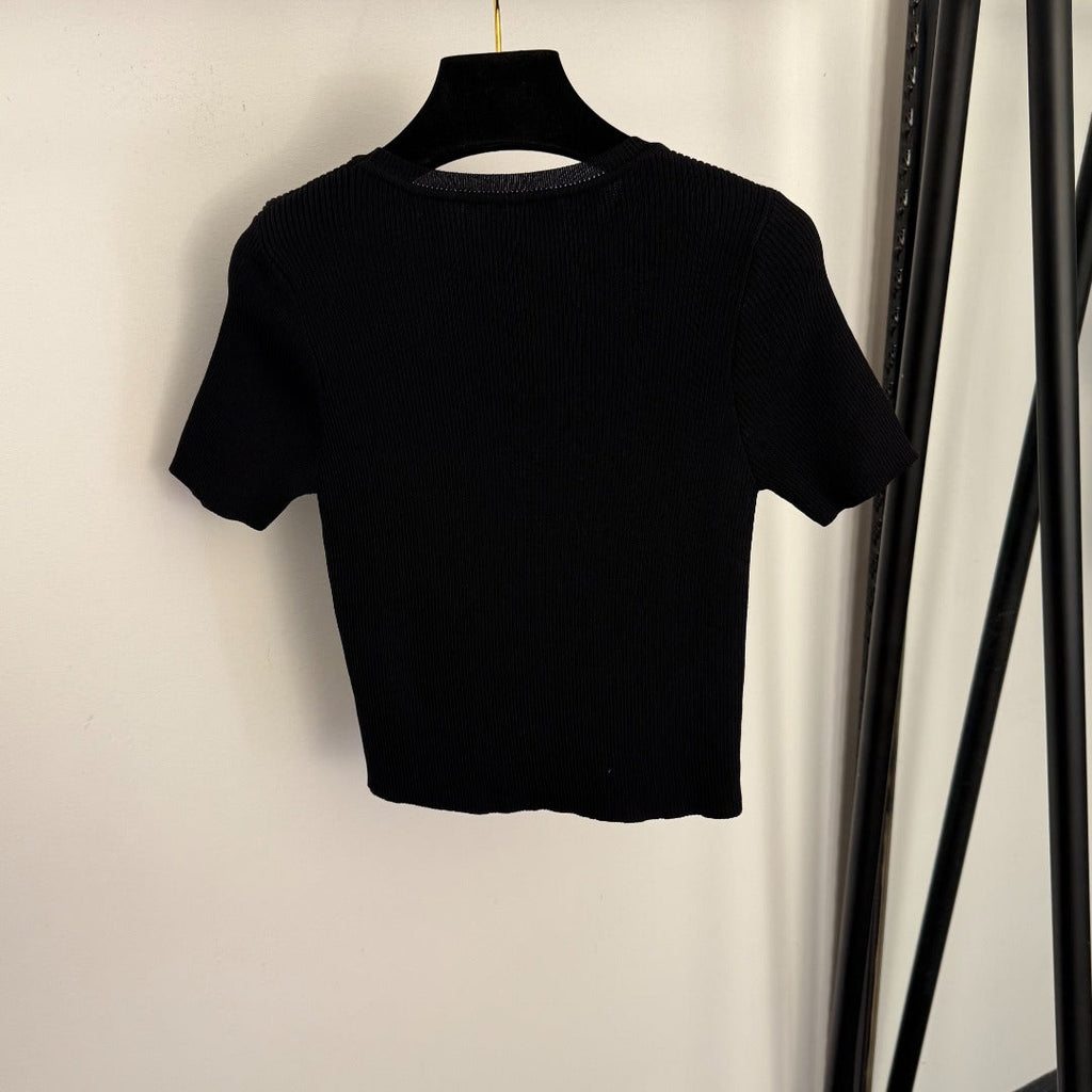 CHANEL 26S SHORT-SLEEVE SWEATER 988
