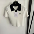 CHANEL 26S SHORT-SLEEVE KNIT POLO SHIRT 986