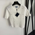 PRADA 26S SHORT SLEEVED KNIT TOP 737