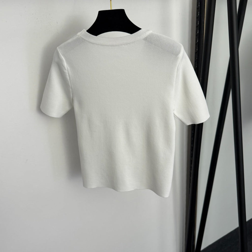 PRADA 26S SHORT SLEEVED KNIT TOP 737
