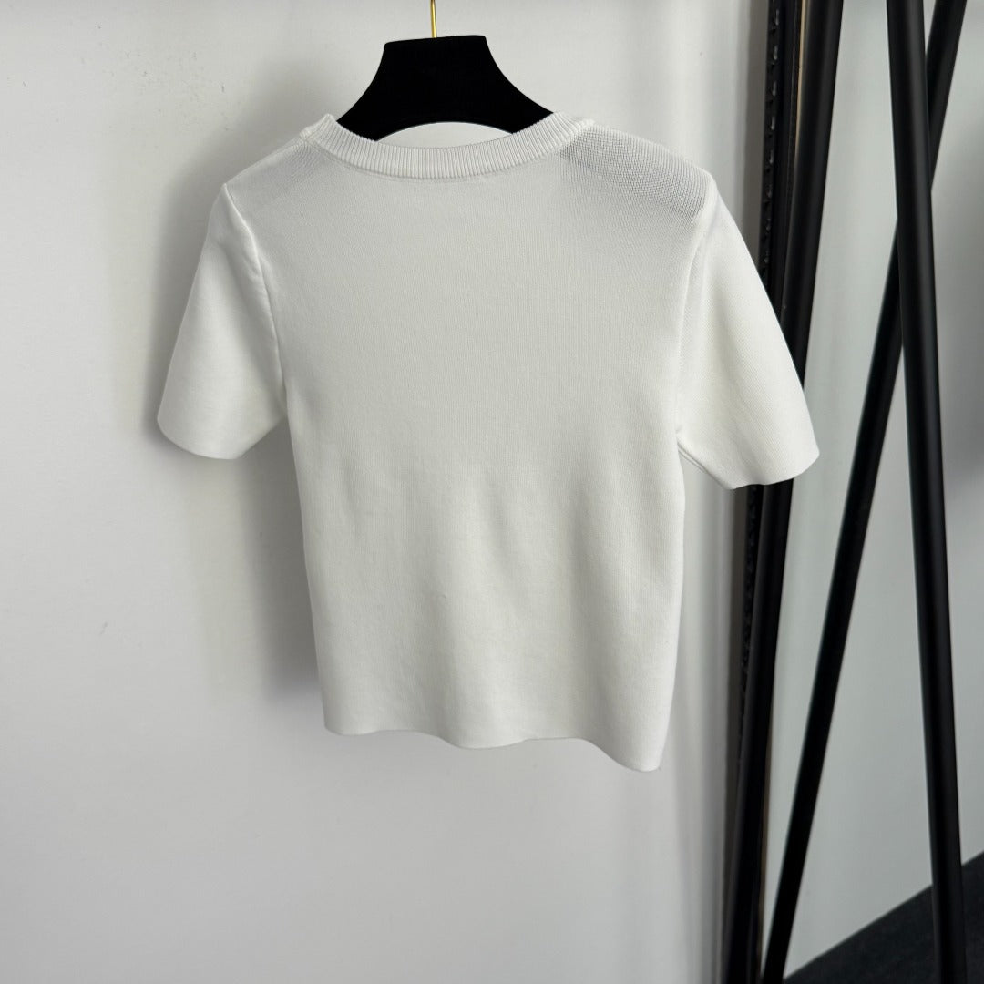 PRADA 26S SHORT SLEEVED KNIT TOP 737