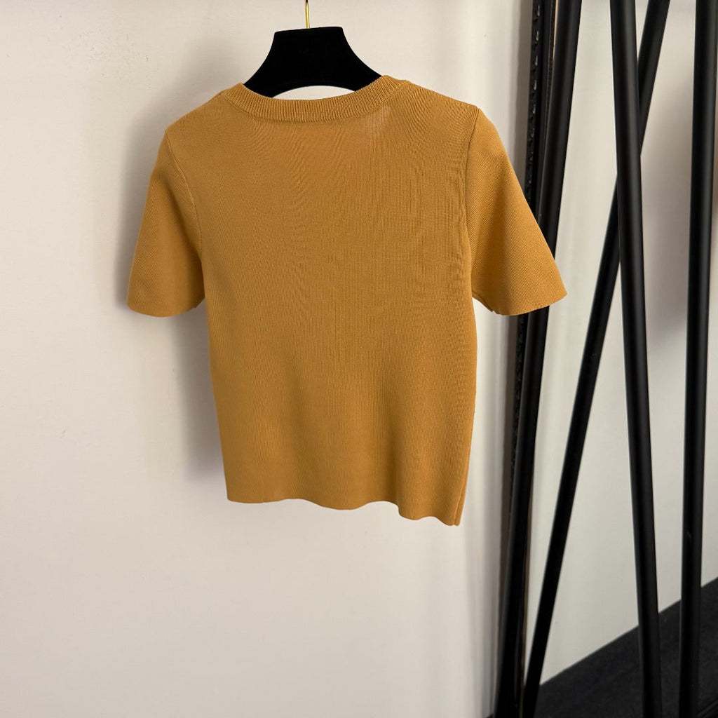 PRADA 26S SHORT SLEEVED KNIT TOP 738
