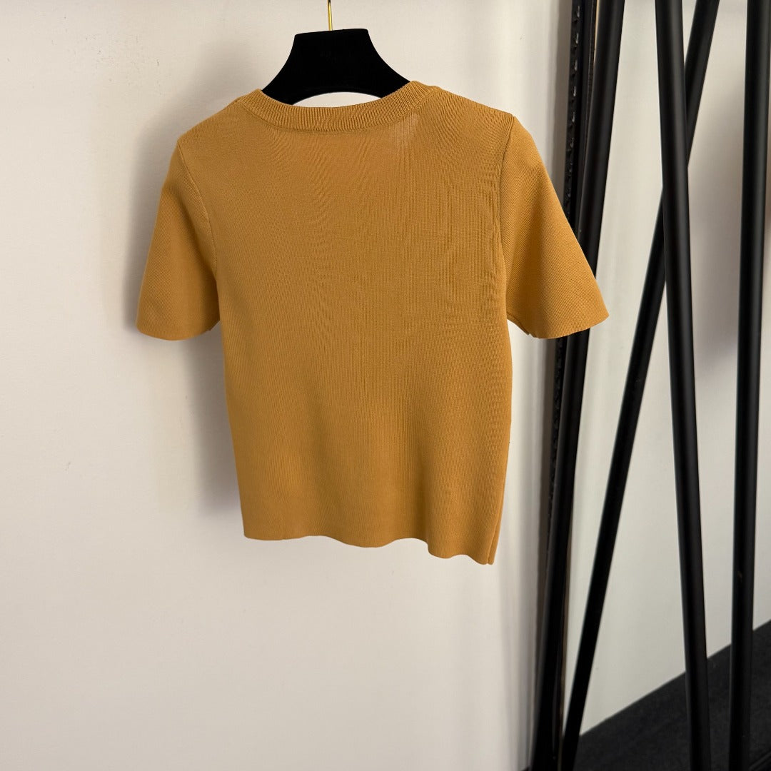 PRADA 26S SHORT SLEEVED KNIT TOP 738