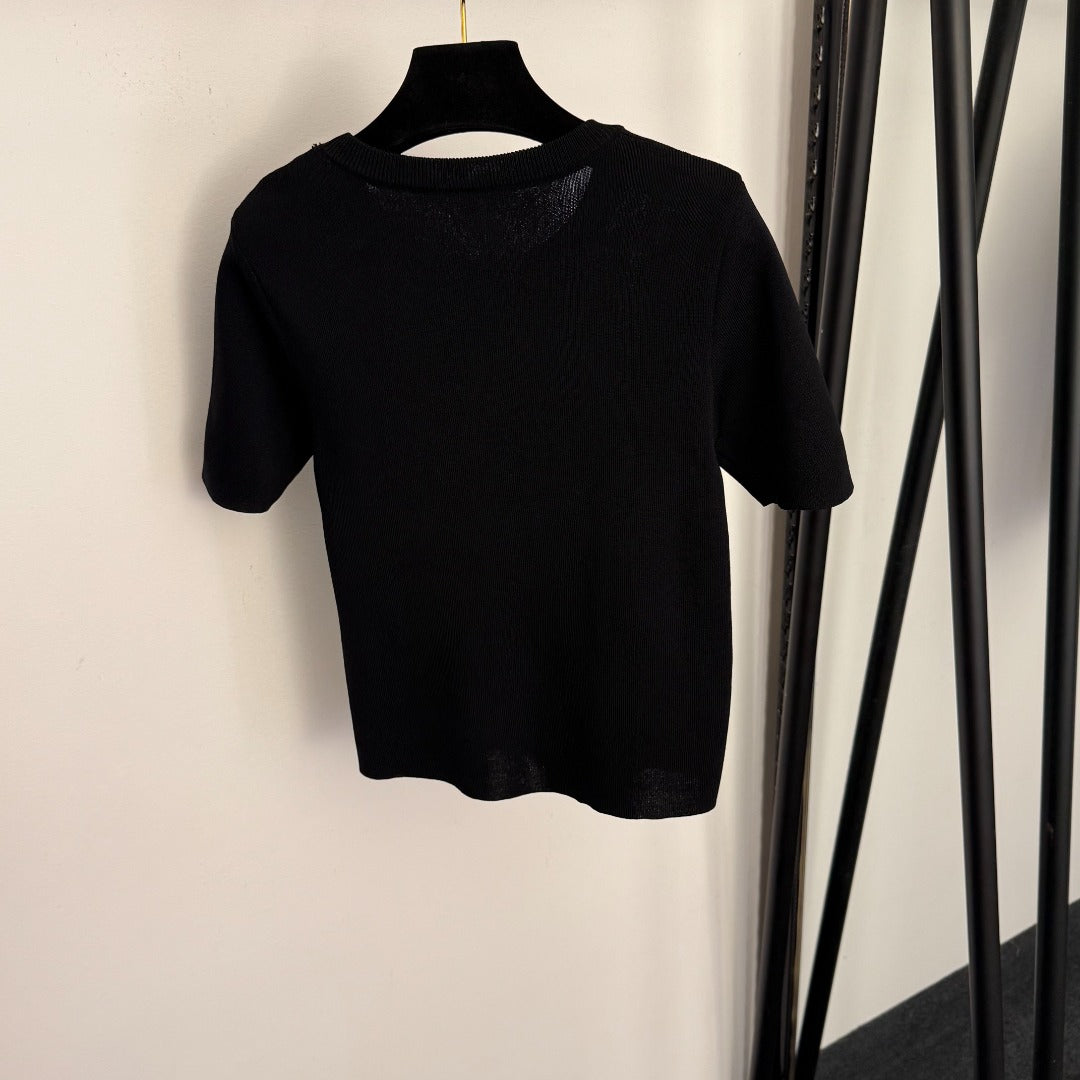 PRADA 26S SHORT SLEEVED KNIT TOP 740