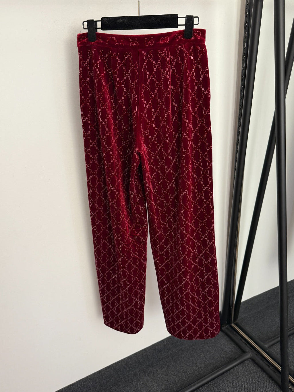 GUCCI 26S EMBELLISHED VELVET PANTS 97