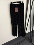 GUCCI 26S EMBELLISHED VELVET PANTS 98