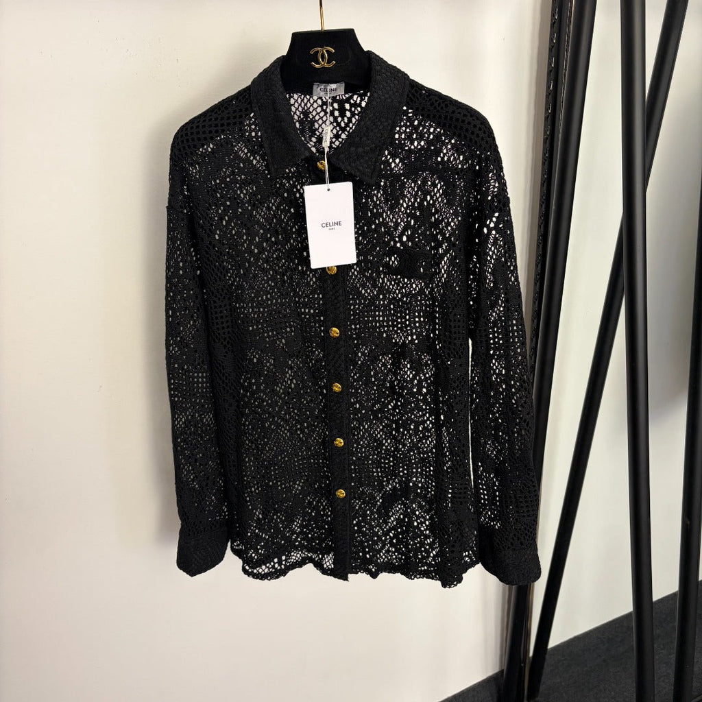 CELINE 26S LONG SLEEVE LACE SHIRT 151
