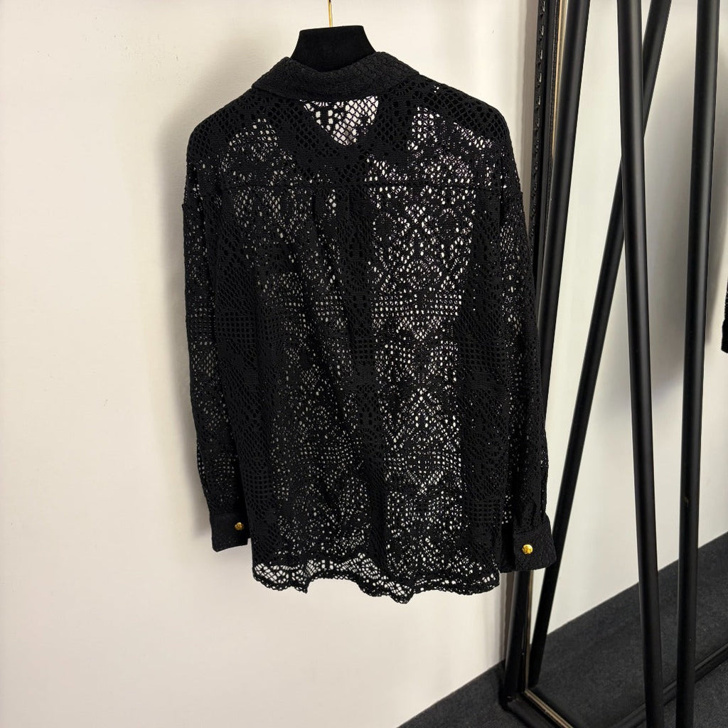 CELINE 26S LONG SLEEVE LACE SHIRT 151