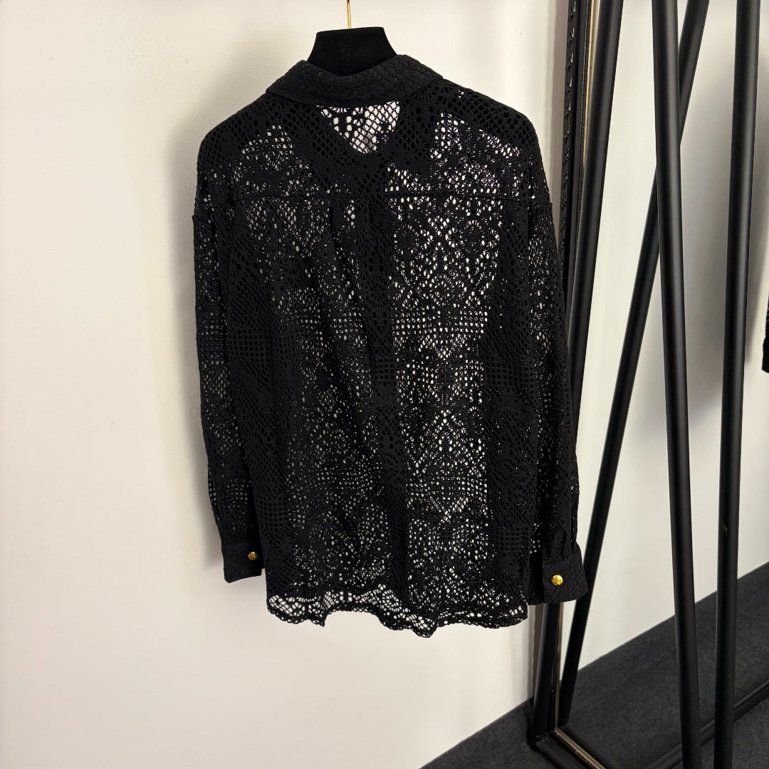 CELINE 26S LONG SLEEVE LACE SHIRT 151