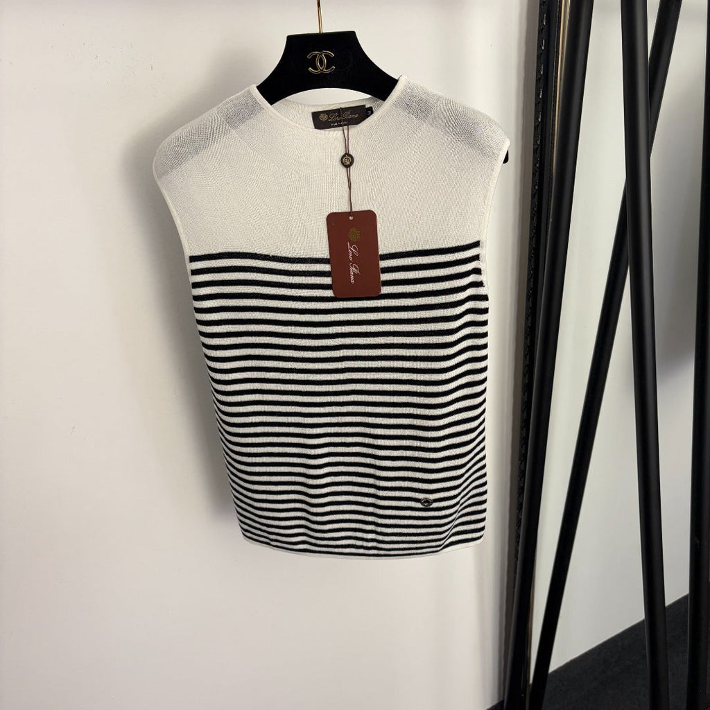 LORO PIANA 26S SLEEVELESS KNIT T-SHIRT 647