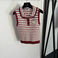 CELINE 26S LACE COLLAR KNIT VEST 135
