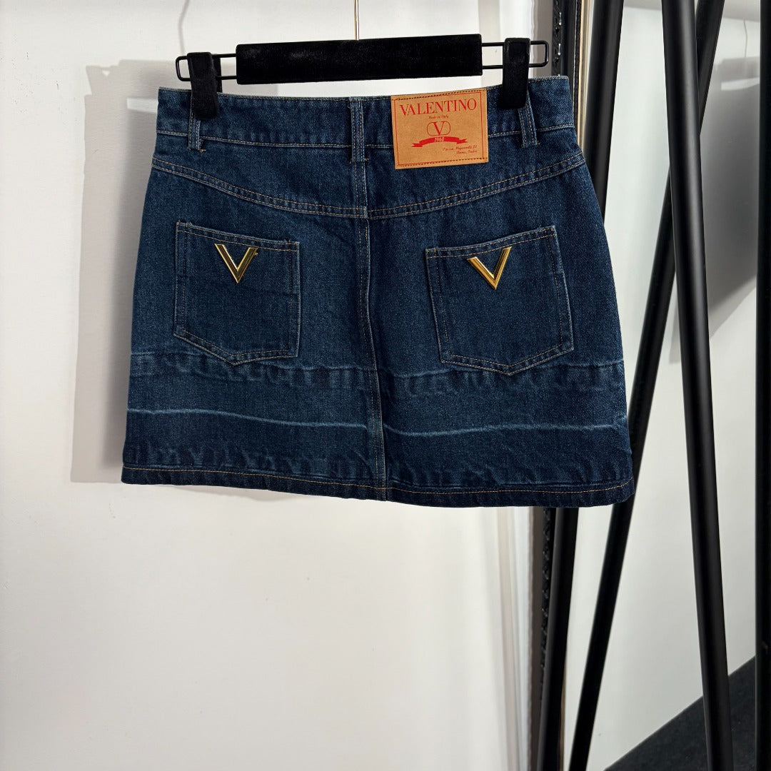 VALENTINO 26S DENIM MINI SKIRT 233