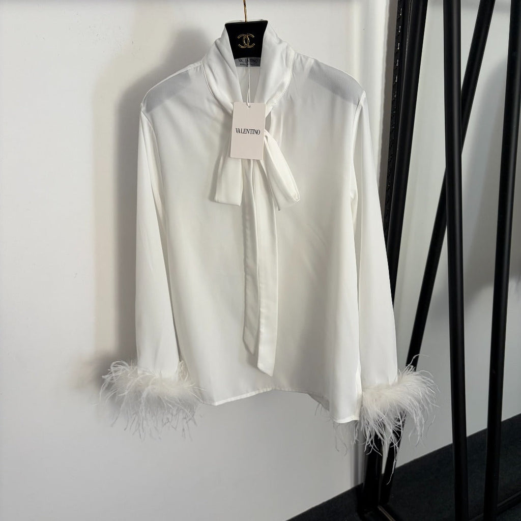 VALENTINO 26S LONG SLEEVE BOW TIE SHIRT 220