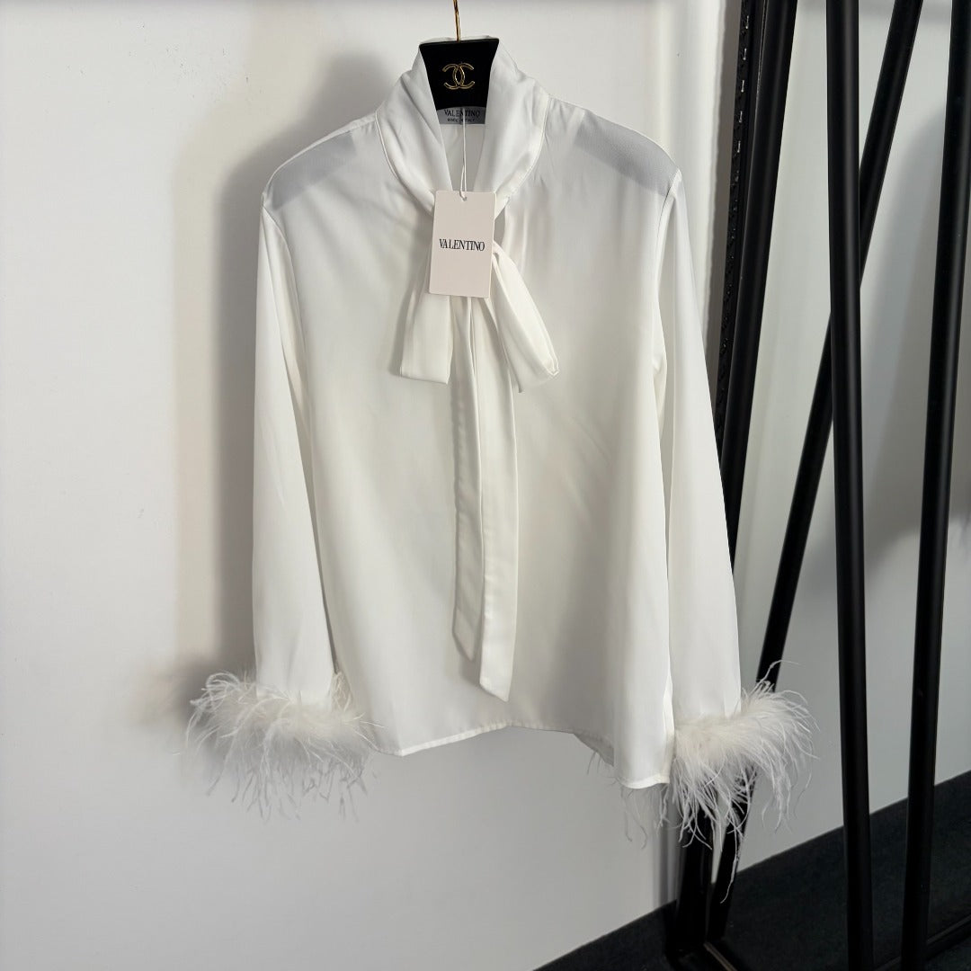 VALENTINO 26S LONG SLEEVE BOW TIE SHIRT 220