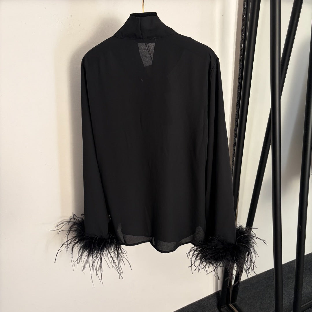 VALENTINO 26S LONG SLEEVE BOW TIE SHIRT 219