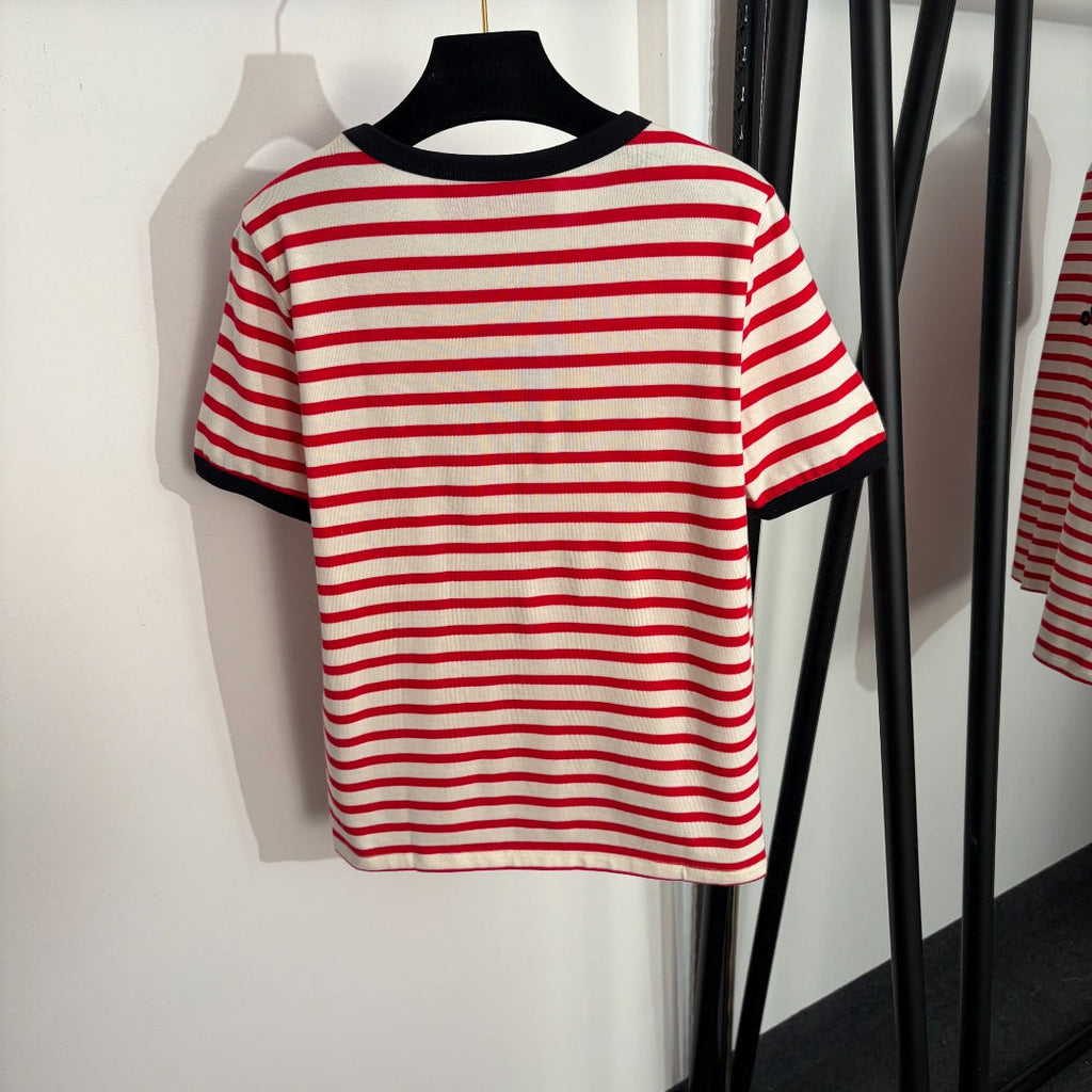 VALENTINO 26S STRIPED SHORT SLEEVE T-SHIRT 221