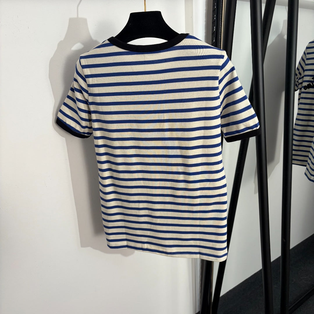 VALENTINO 26S STRIPED SHORT SLEEVE T-SHIRT 222