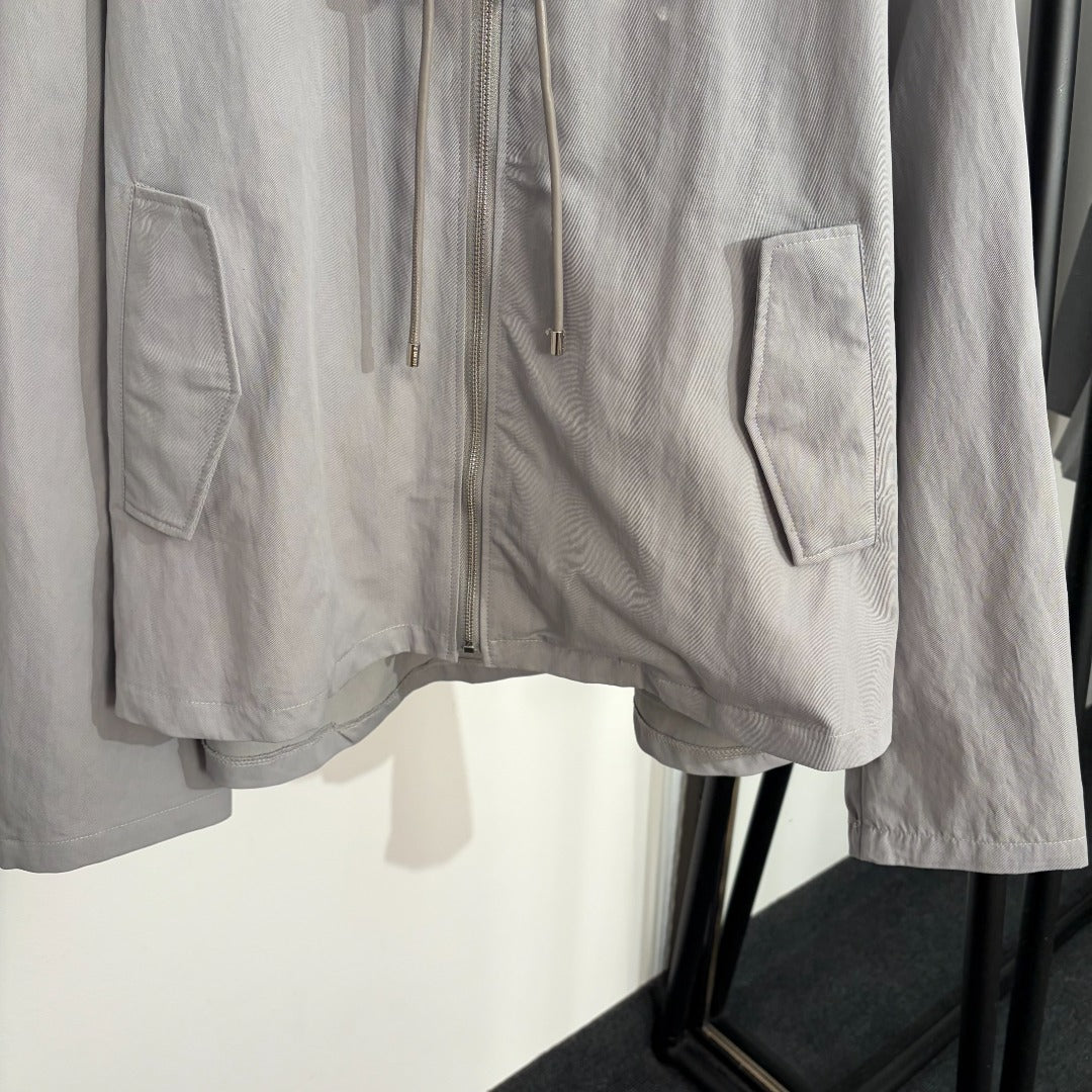 LOEWE 26S HOODED LONG JACKET 438