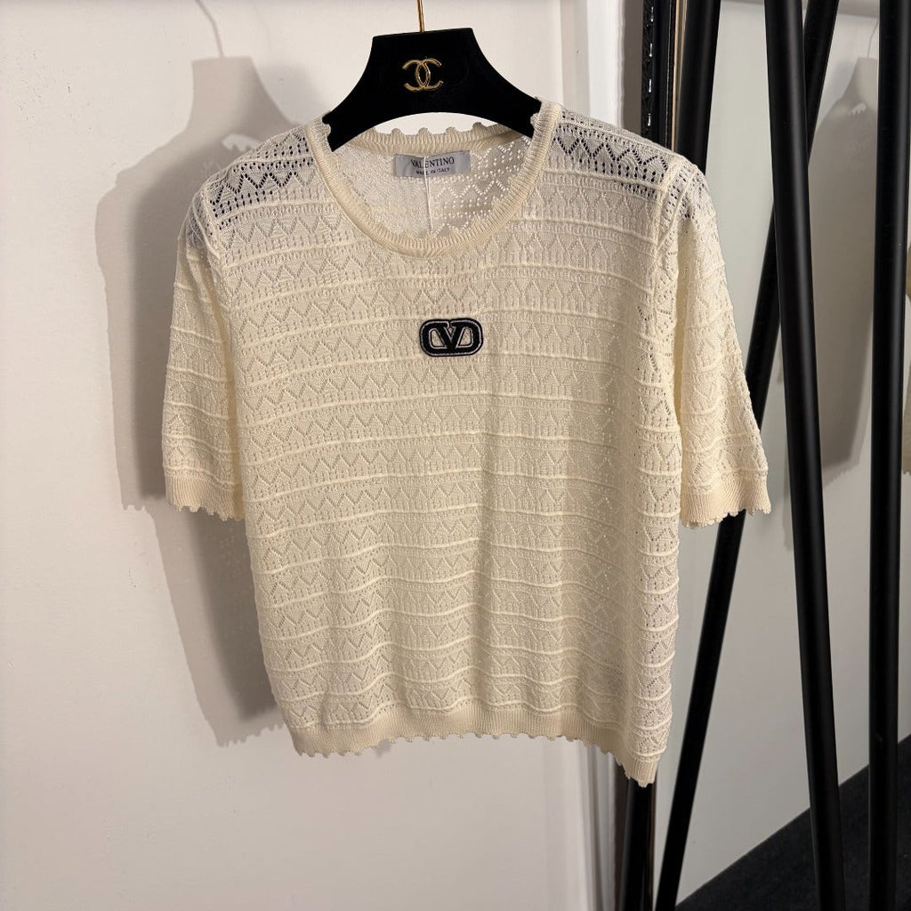 VALENTINO 26S SHORT SLEEVE KNIT TOP 208