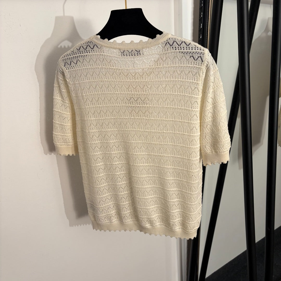 VALENTINO 26S SHORT SLEEVE KNIT TOP 208
