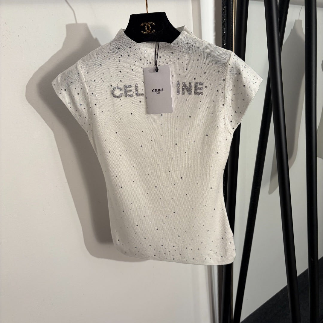 CELINE 26S SHORT SLEEVE KNIT TOP 203