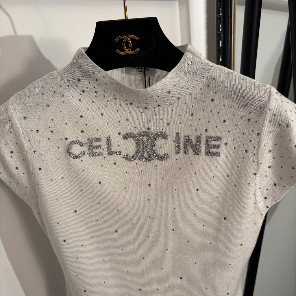 CELINE 26S SHORT SLEEVE KNIT TOP 203