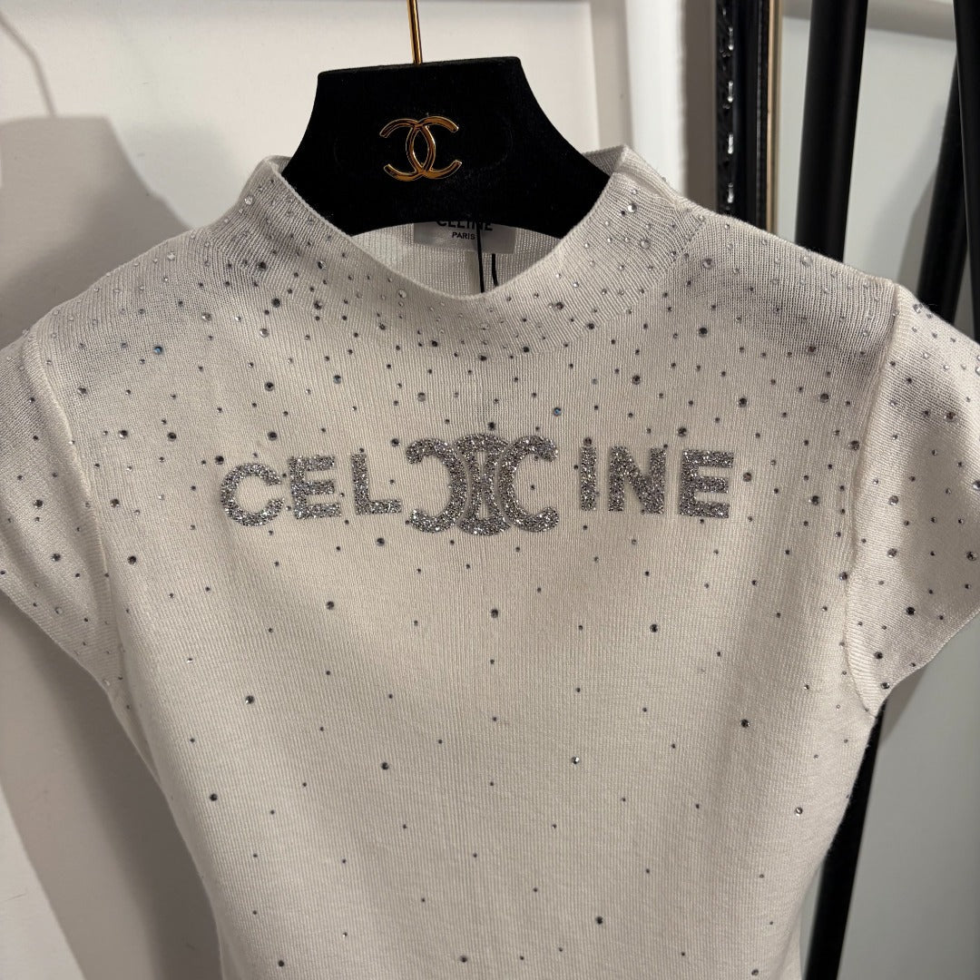 CELINE 26S SHORT SLEEVE KNIT TOP 203