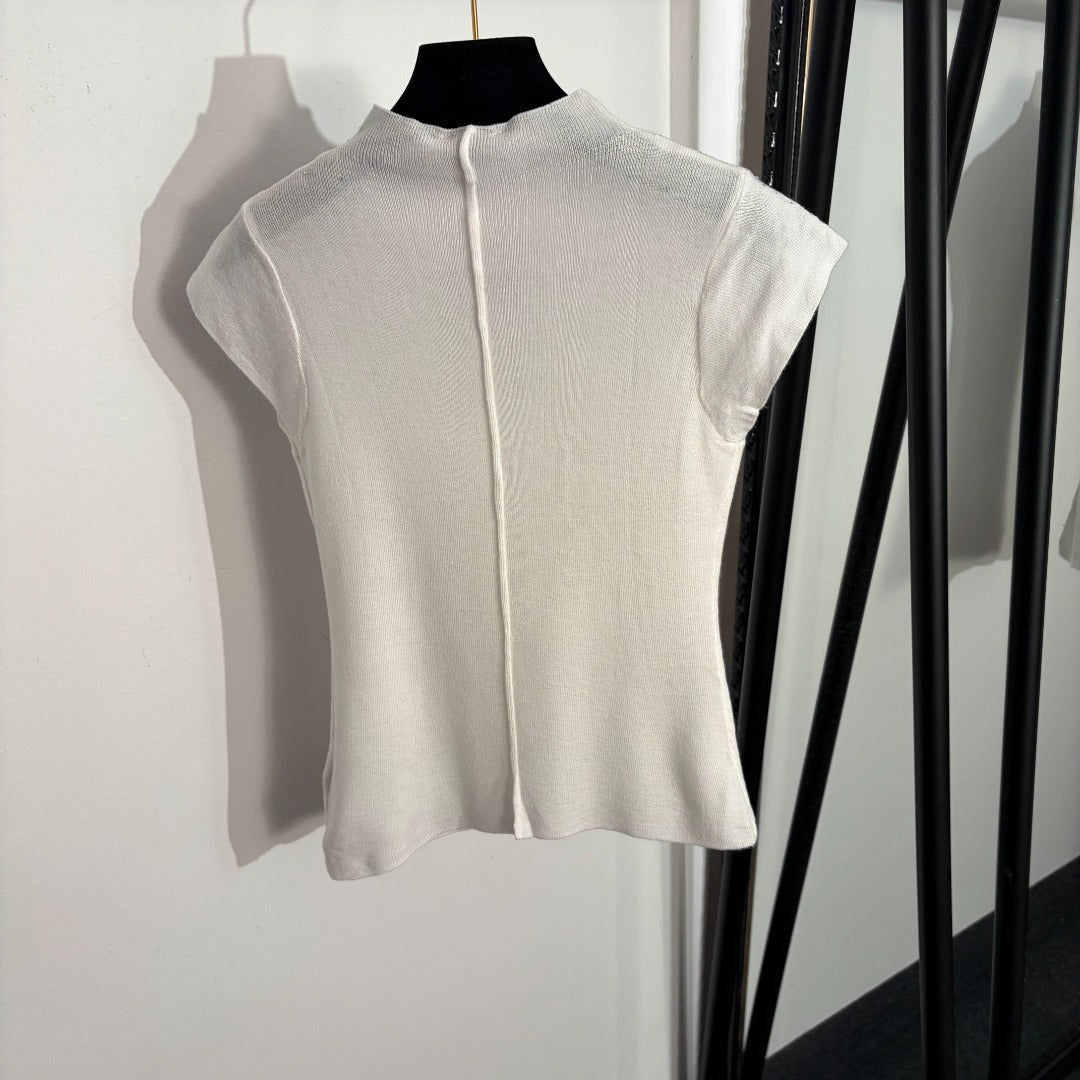 CELINE 26S SHORT SLEEVE KNIT TOP 203