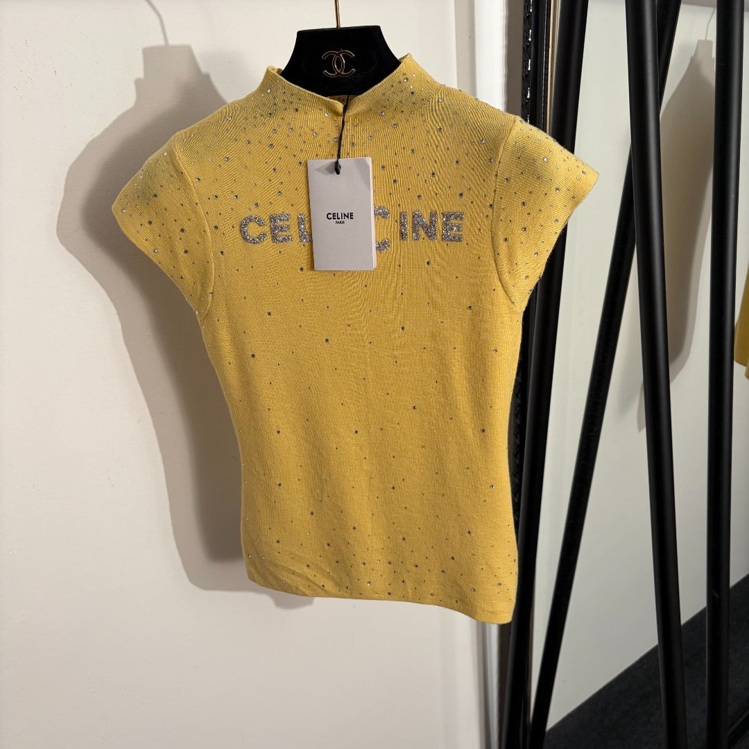 CELINE 26S SHORT SLEEVE KNIT TOP 204