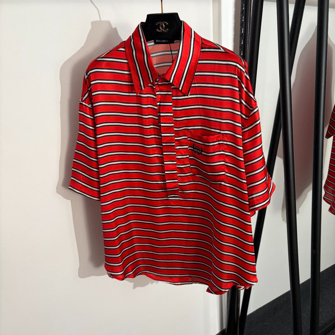 BALENCIAGA 26S SHORT SLEEVE SHIRT & WIDE LEG PANTS SET 128