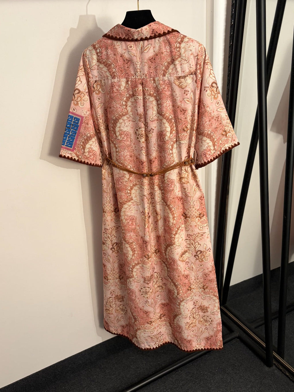 ZIMMERMANN 26S SHORT-SLEEVE WAIST-CINCHED DRESS STYLE 92