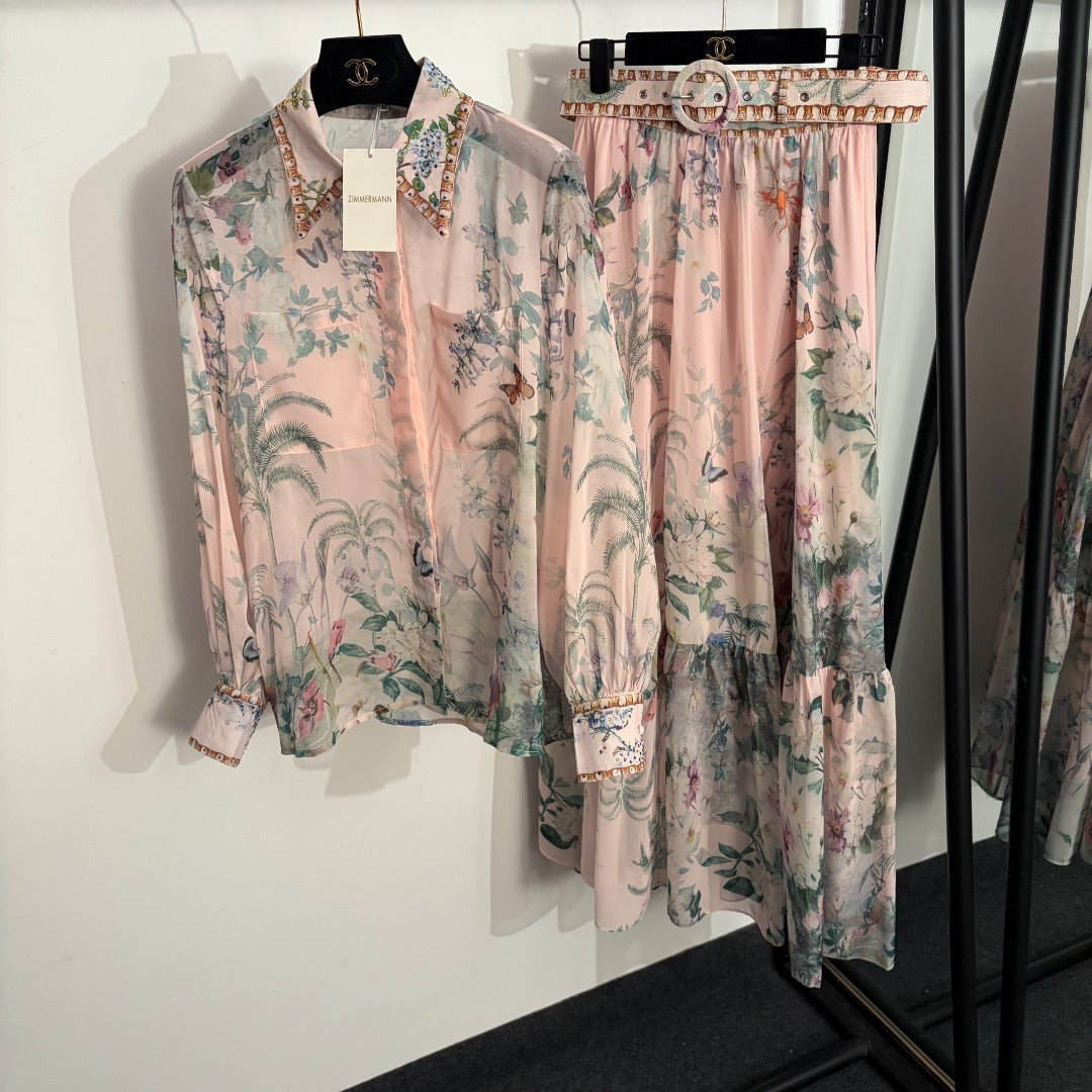 ZIMMERMANN 26S TOP AND SKIRT SET STYLE 80
