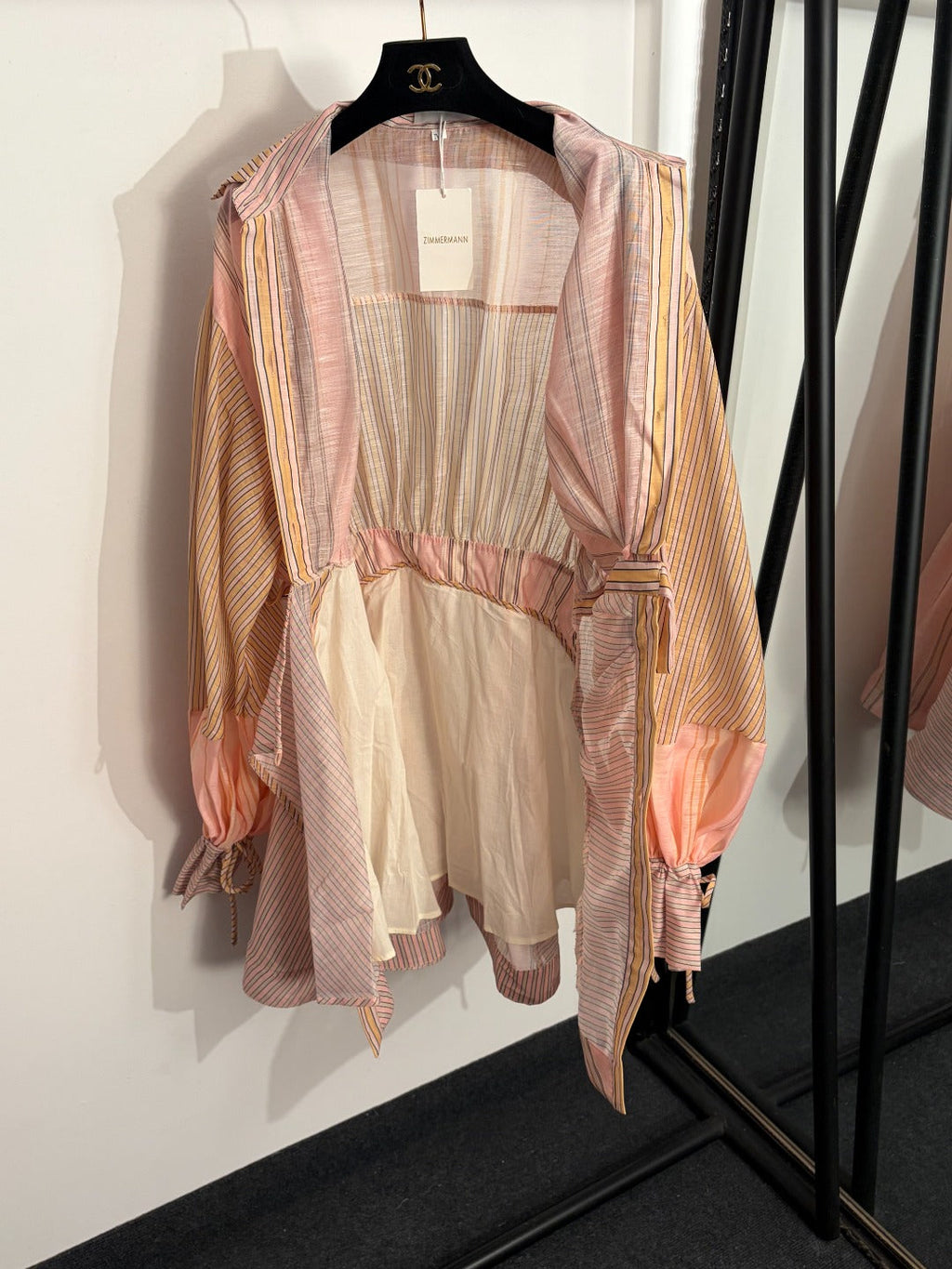 ZIMMERMANN 26S PUFF SLEEVE WAIST-CINCHED DRESS STYLE 57
