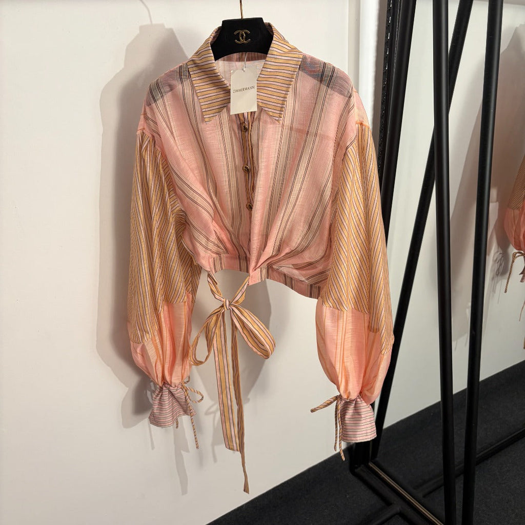 ZIMMERMANN 26S WAIST-CINCHED SHIRT STYLE 55