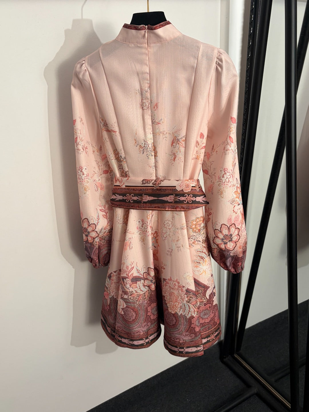 ZIMMERMANN 26S STAND COLLAR WAIST-CINCHED DRESS STYLE 53