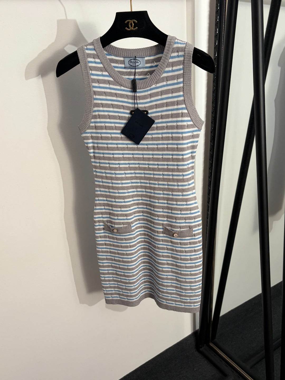 PRADA 26S SLEEVELESS KNIT DRESS STYLE 853