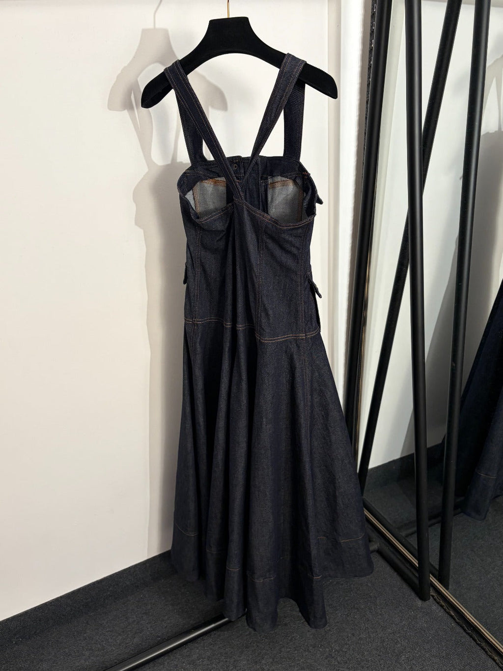 ZIMMERMANN 26S DENIM PINAFORE DRESS STYLE 34