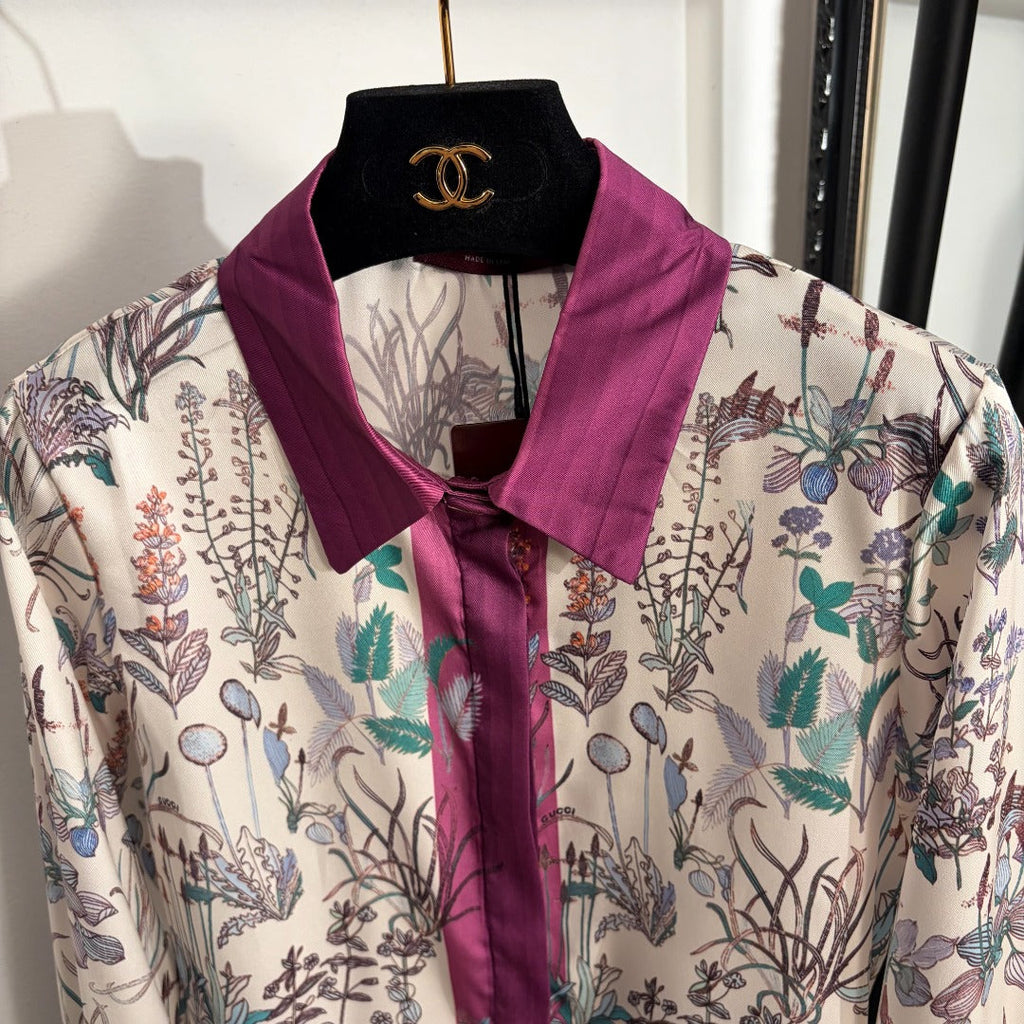 GUCCI 26S LONG-SLEEVE COLLARED SHIRT 381