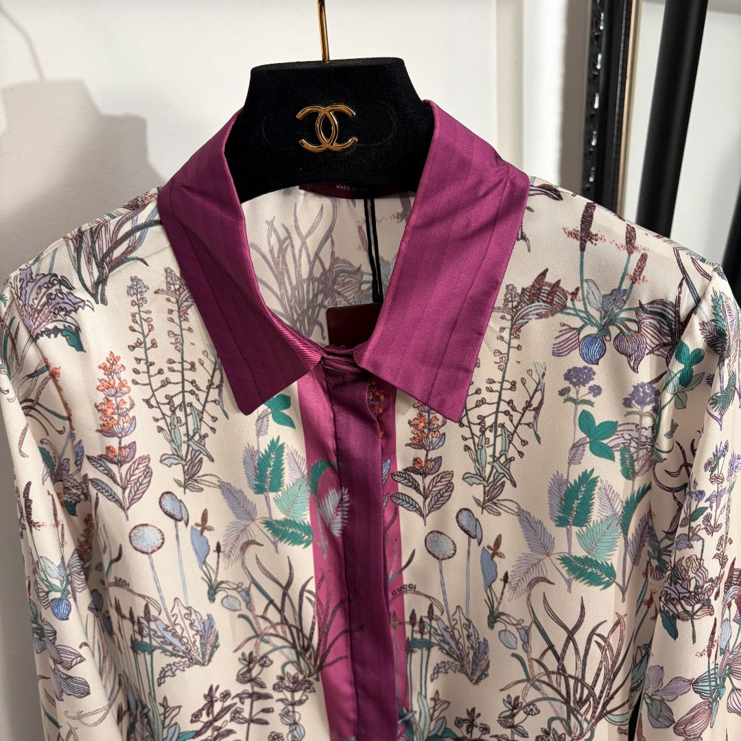 GUCCI 26S LONG-SLEEVE COLLARED SHIRT 381
