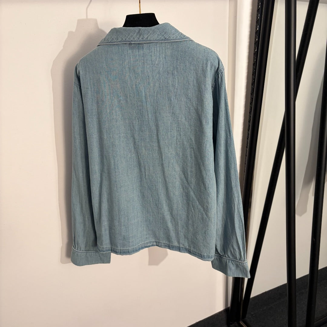 YSL 26S LONG SLEEVE DENIM SHIRT 417