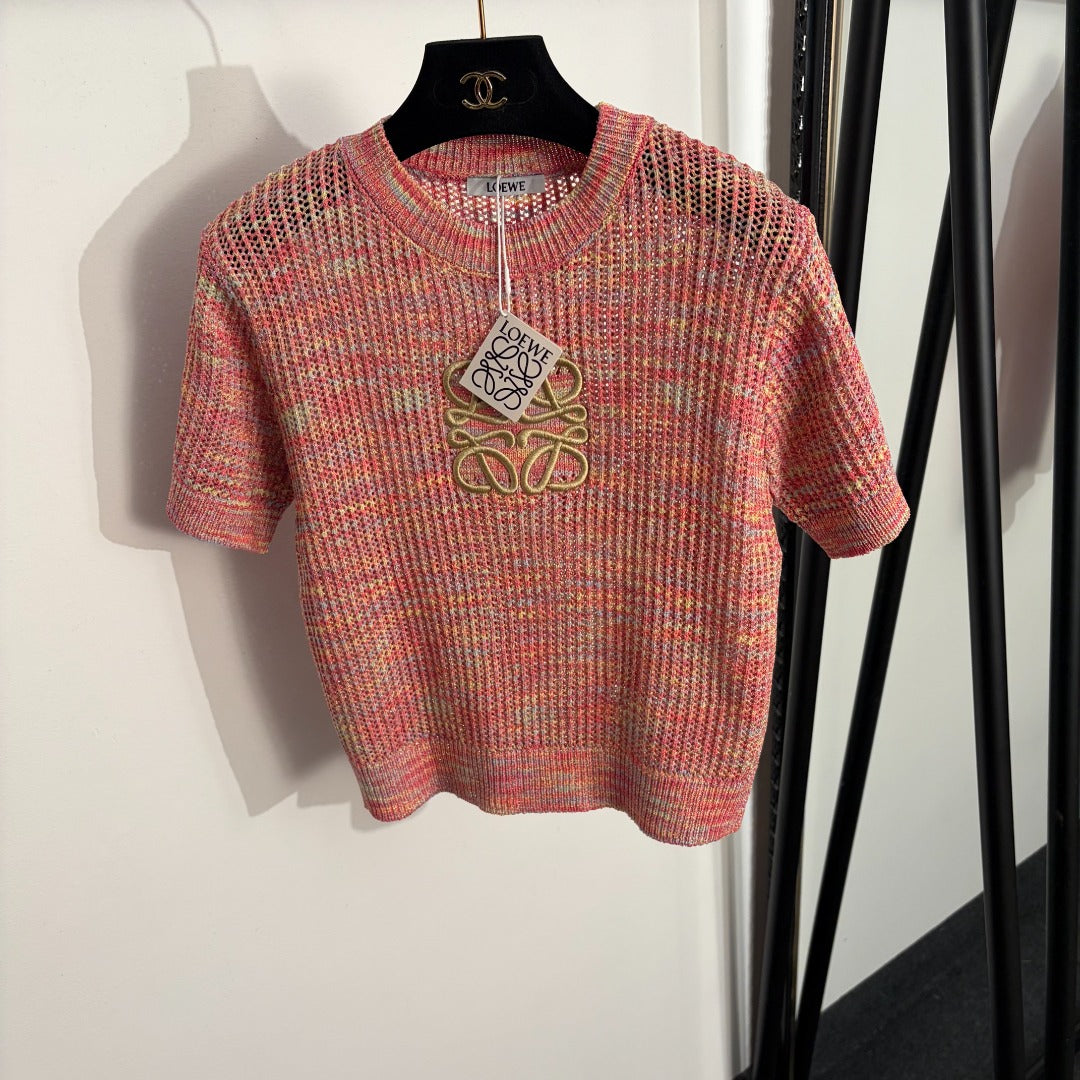 LOEWE 26S SHORT SLEEVE KNIT TOP 486