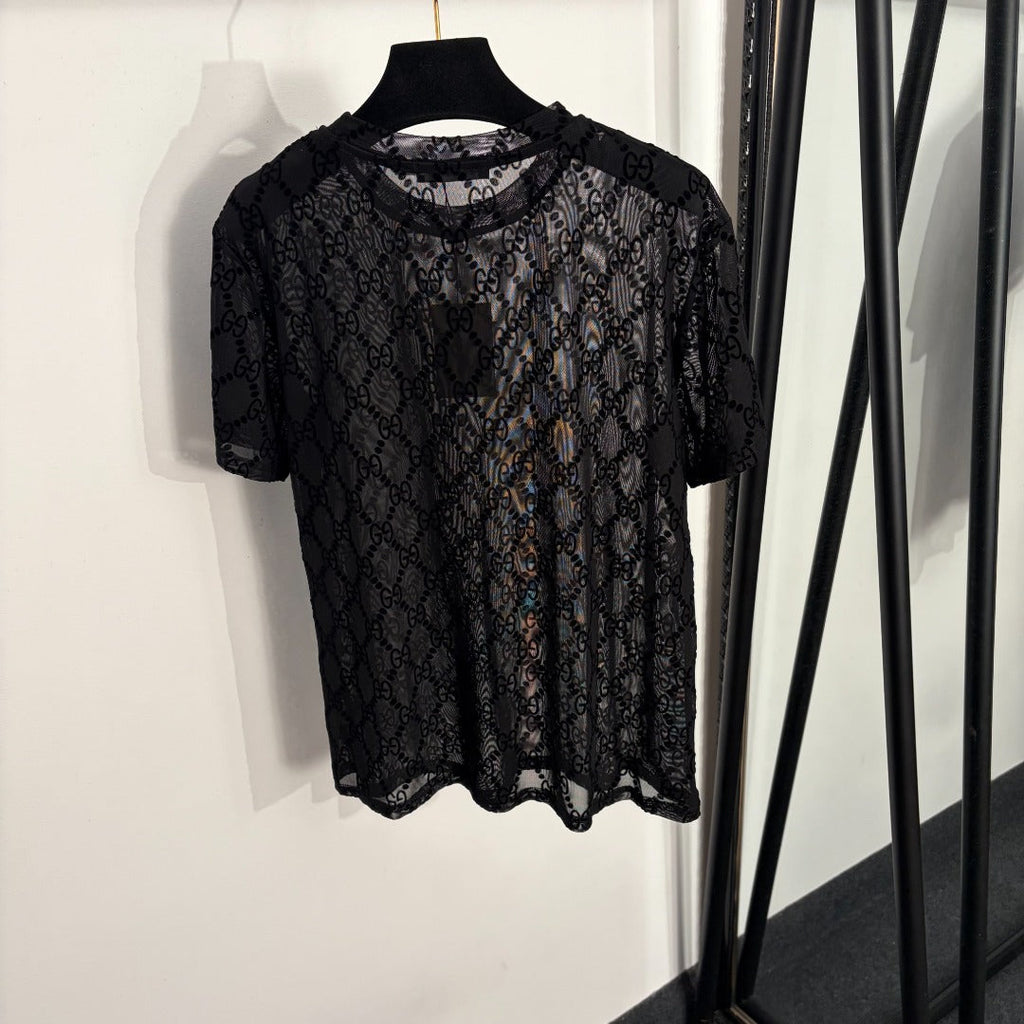 GUCCI 26S MESH SHORT SLEEVE T-SHIRT 322
