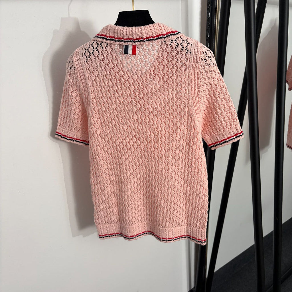 THOM 26S SHORT SLEEVE POLO KNIT TOP STYLE 260