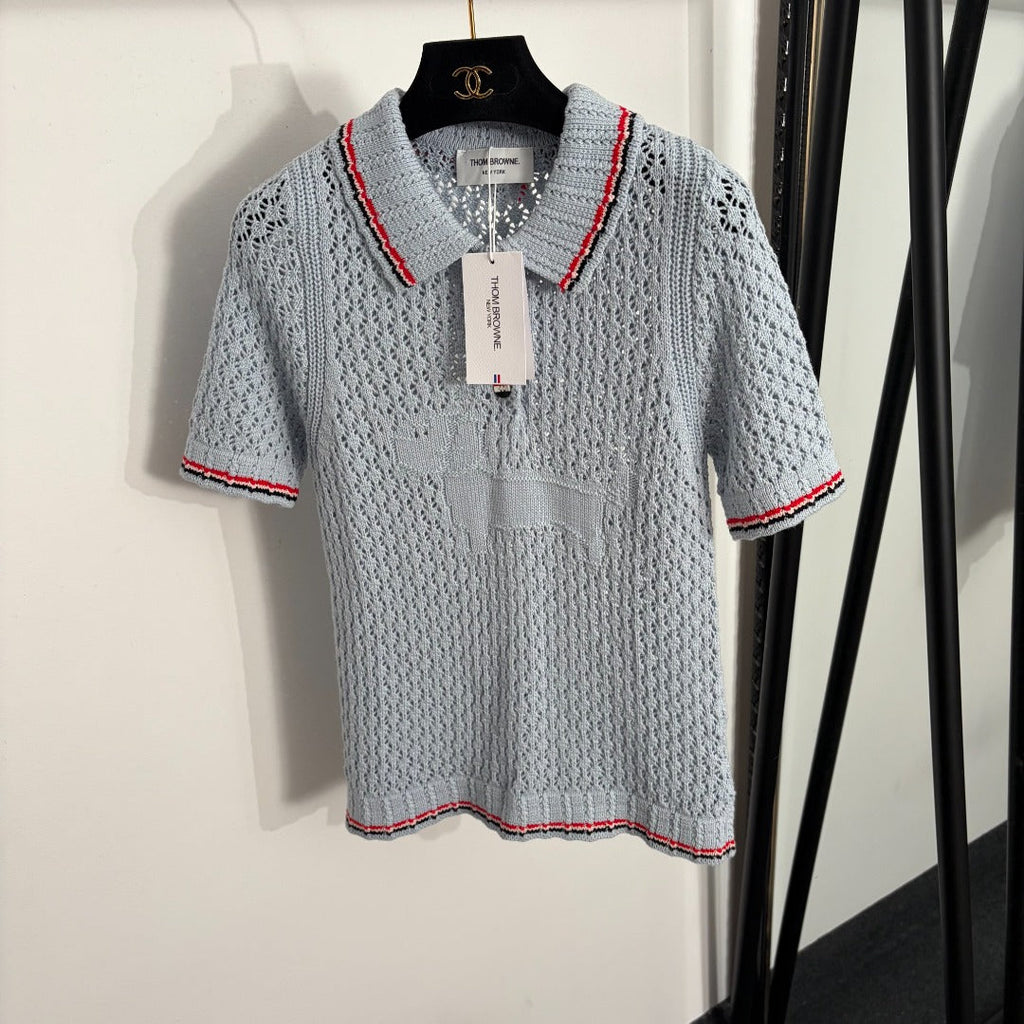 THOM 26S SHORT SLEEVE POLO KNIT TOP STYLE 261
